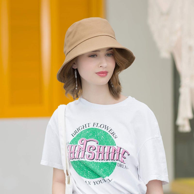 SOMALER Womens Cotton Wide Brim Sun Hats UPF63+ UV Packable Beach Hat Summer Bucket Cap for Travel - Image 5